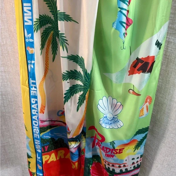 Colorful Tropical Print Shirt and Pants Set - Picture 3 of 5